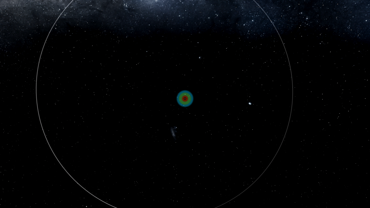 The Solar System, but Mercury is 30 AU far