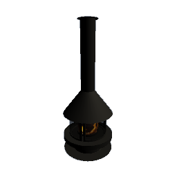 Freestanding Fireplace Black
