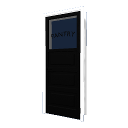 Pantry Door 75 cm Black Spruce White Frame