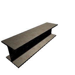 Steel Beam 1m Rusted