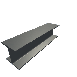 Steel Beam 1m Steel White