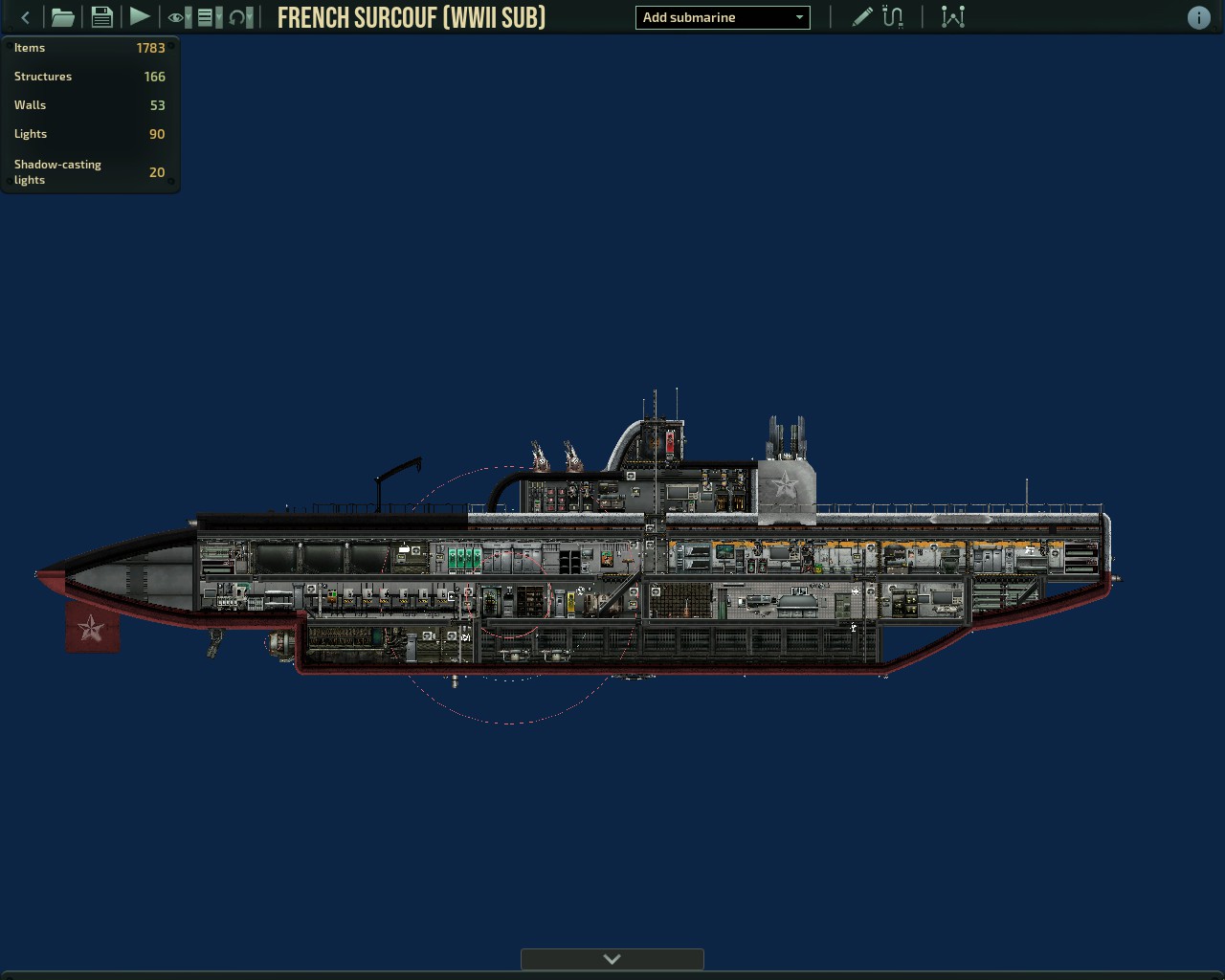 French Surcouf (WWII Sub) – Barotrauma Mod