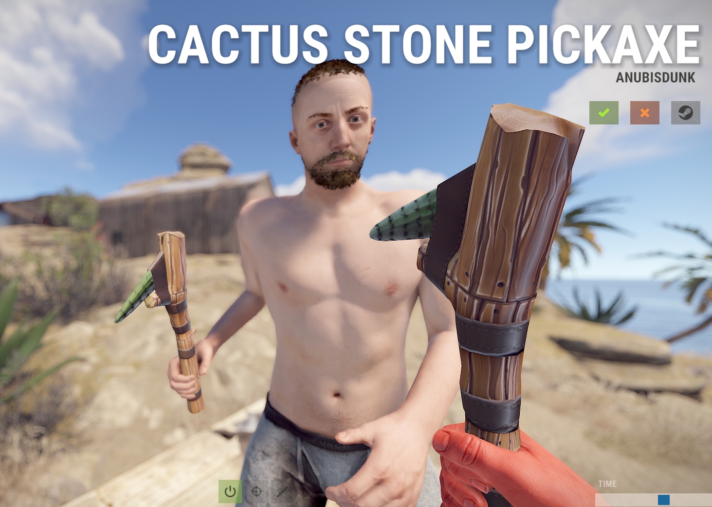 Cactus Stone Pickaxe