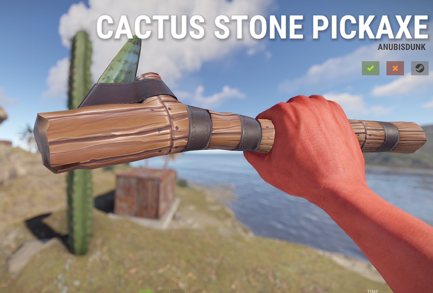 Cactus Stone Pickaxe