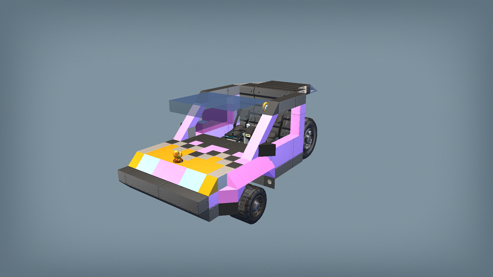 _VAZ2108_ Lada T-Rex Pink modificatsia