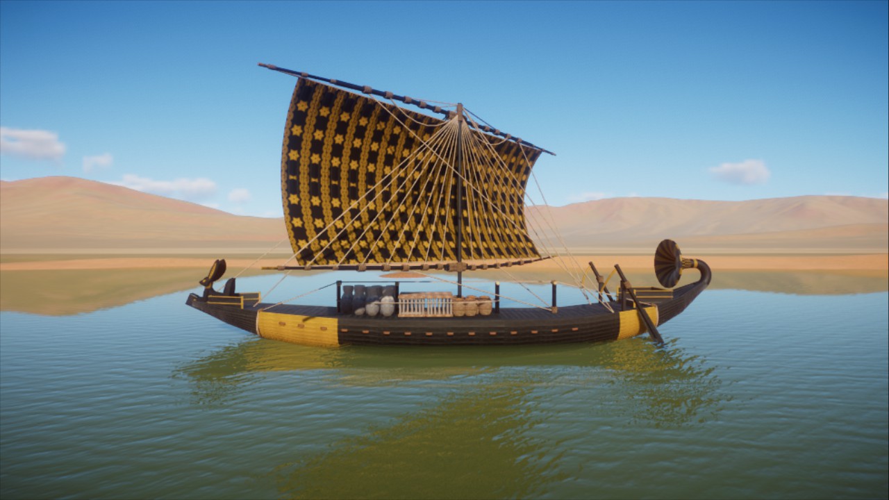 Old Egypt - Black Fennec Fox Cargoship