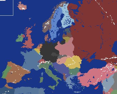 1939 September Detailed Political Map of Europe