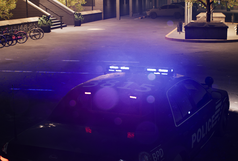 ELS Front Blues & Rear Red Warning Lights