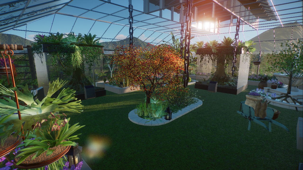 Greenhouse with 3 Vivariums, Gewächshaus mit 3 Vivarien