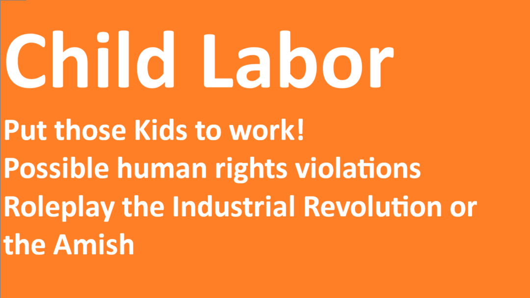 Child Labor (Labour)