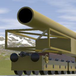 BL 18-inch Railway Howitzer "Boche Buster" Railway Cannon - No Camo