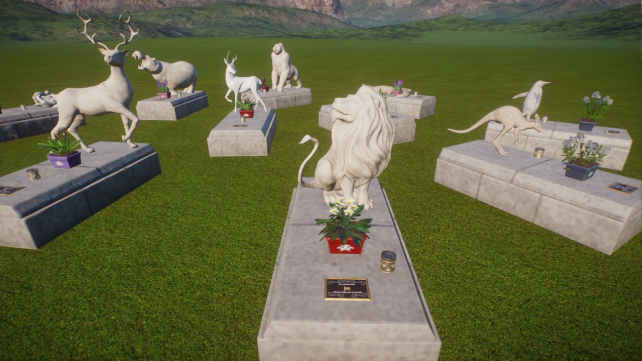 Anna's: Ten marble animal graves