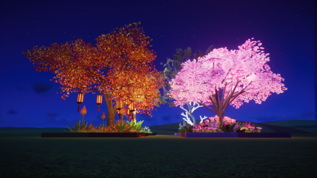 Anna's: Four Glowing Trees - Glowing Planters - DecorObjects