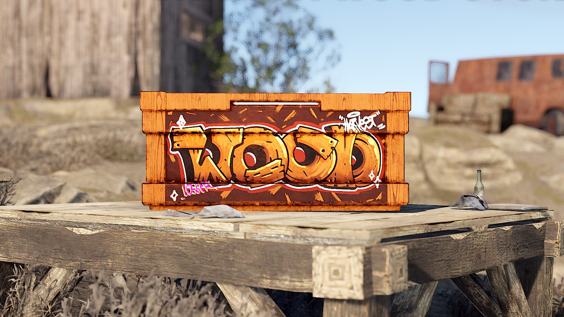 Graffiti Wood Storage
