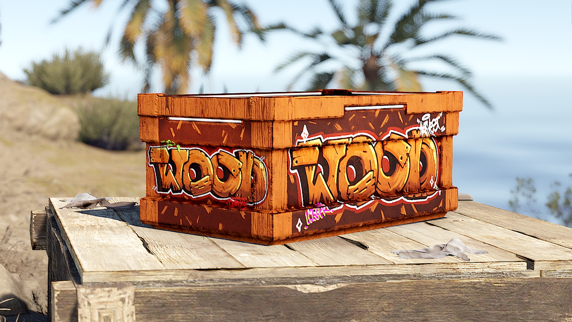 Graffiti Wood Storage