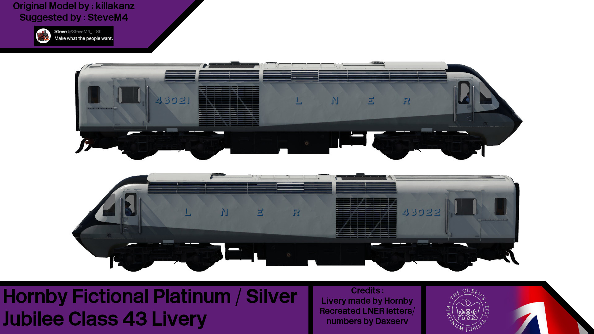 BR Class 43 Fictional 'Platinum Jubilee' reskin pack