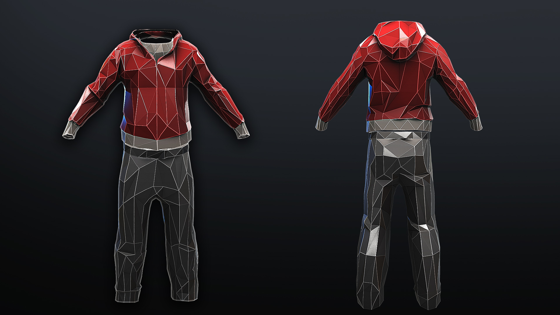 Low Poly Hoodie