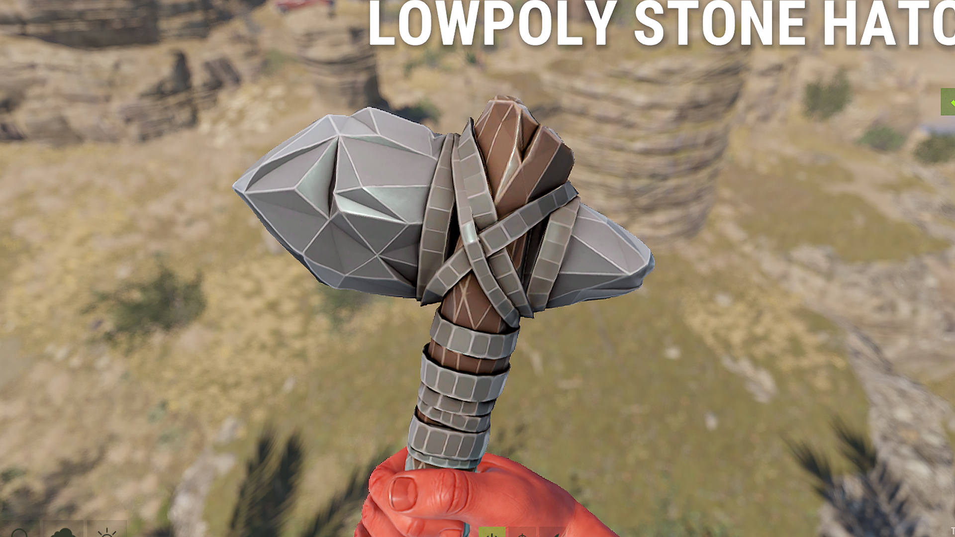 Low Poly Stone Hatchet