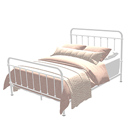 Giselle Antique Bed - Pink