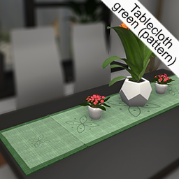 tablecloth green (pattern)
