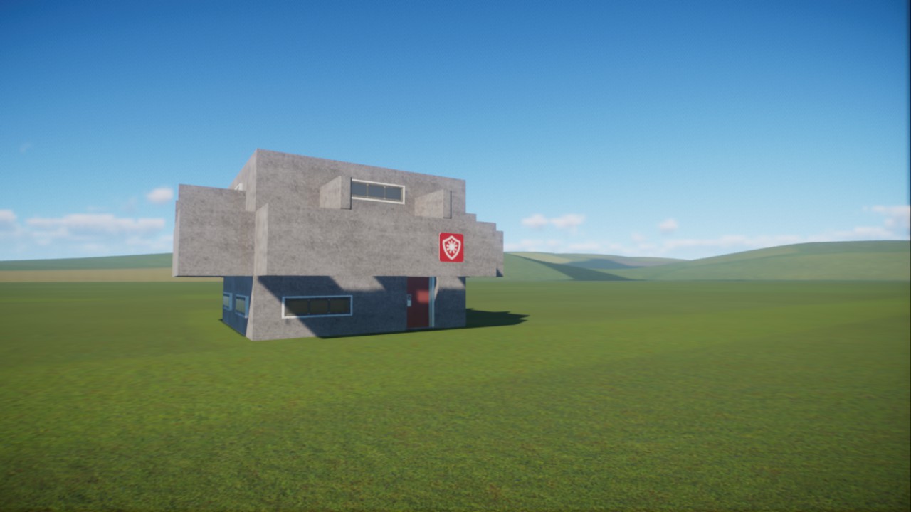 brutalist style quarentine, large