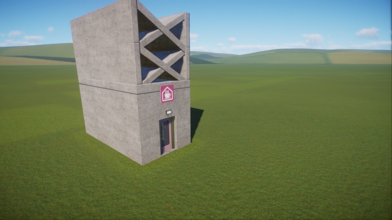 Brutalist Style staff center, small