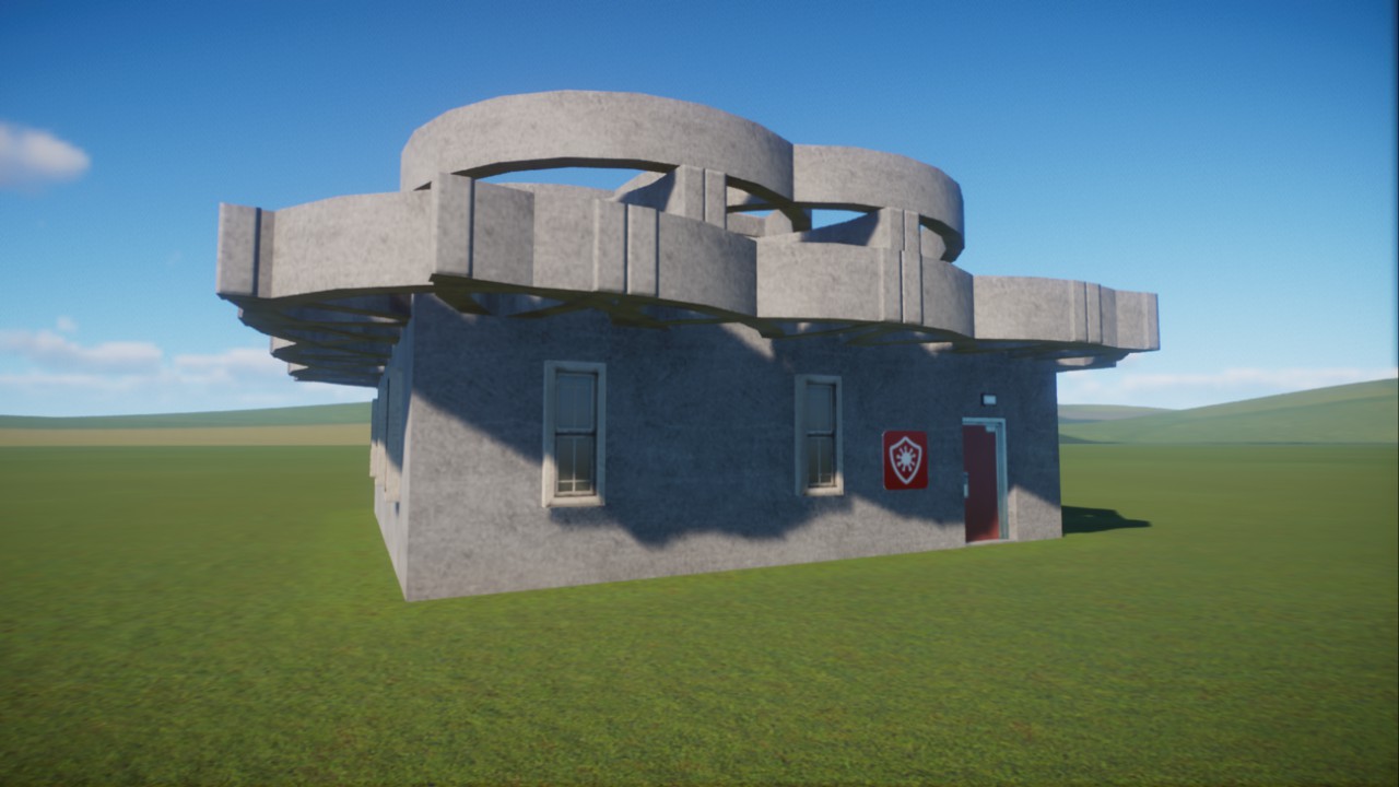 brutalist style quarentine, large