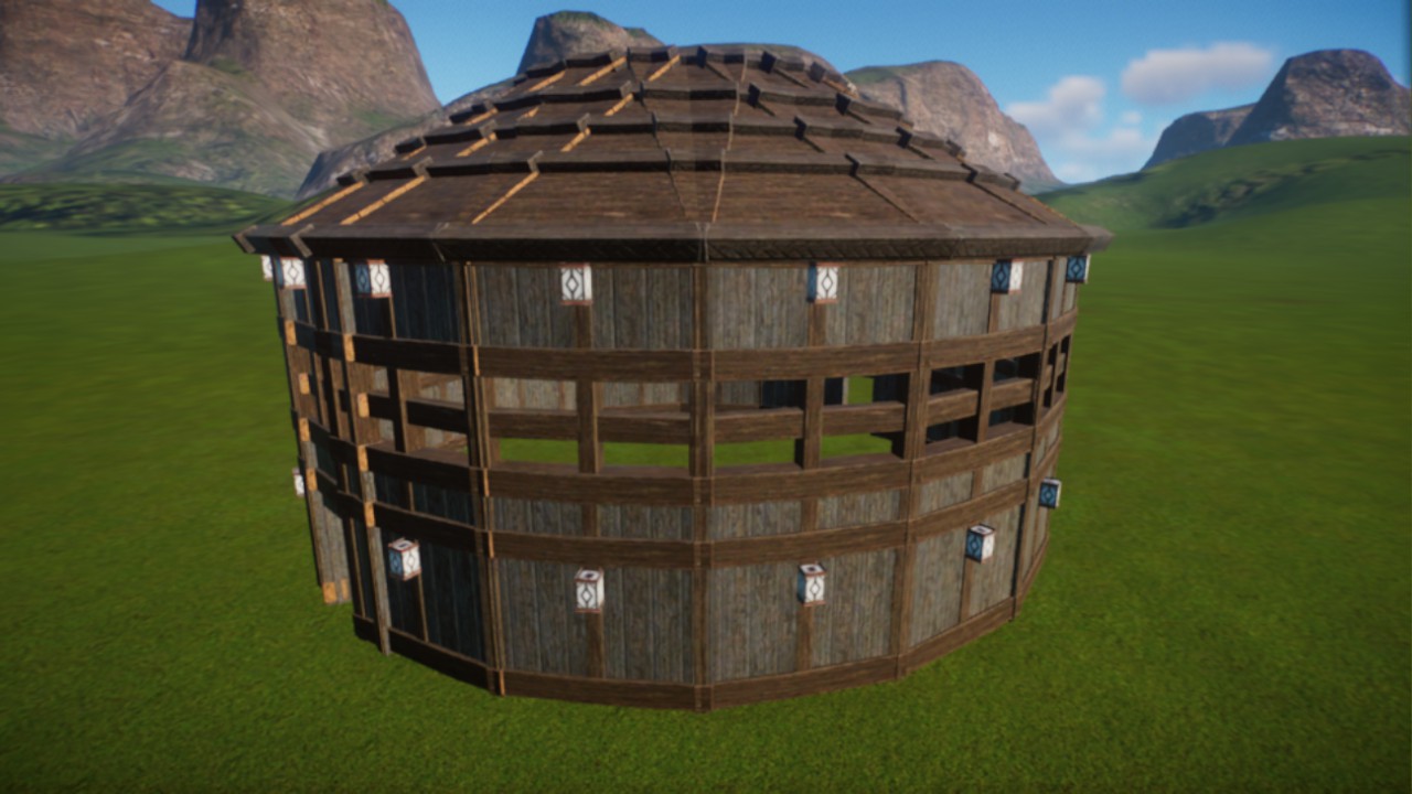 wood round building