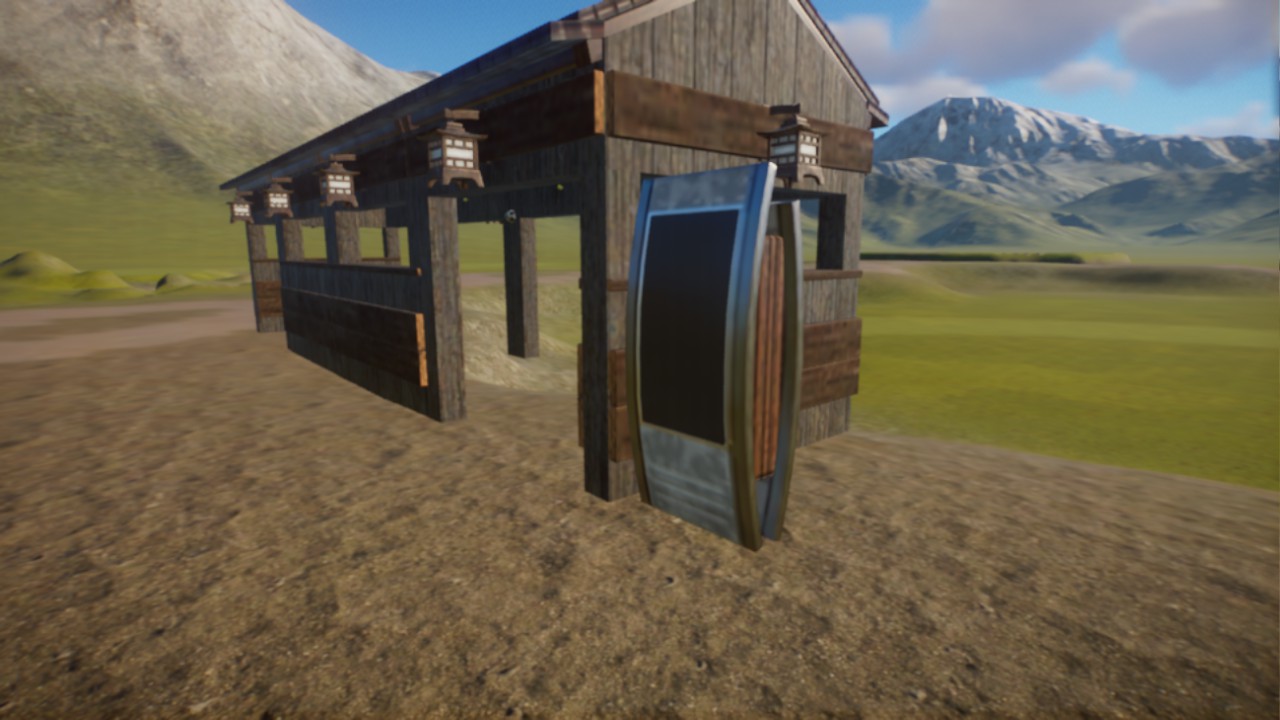 Wood habitat viewing area