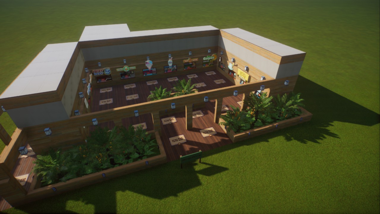 Tropical theme shopping center