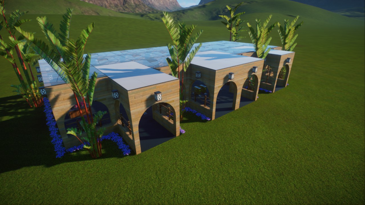 tropical theme zoo entrance