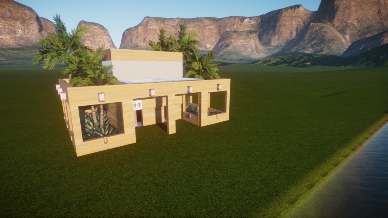 Tropical theme bathroom / toilet