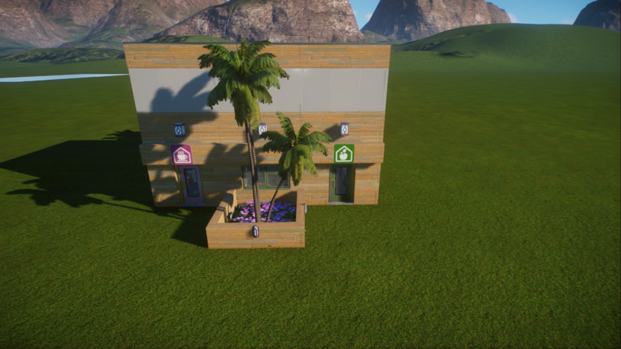 Tropical theme staff center / keeper hut