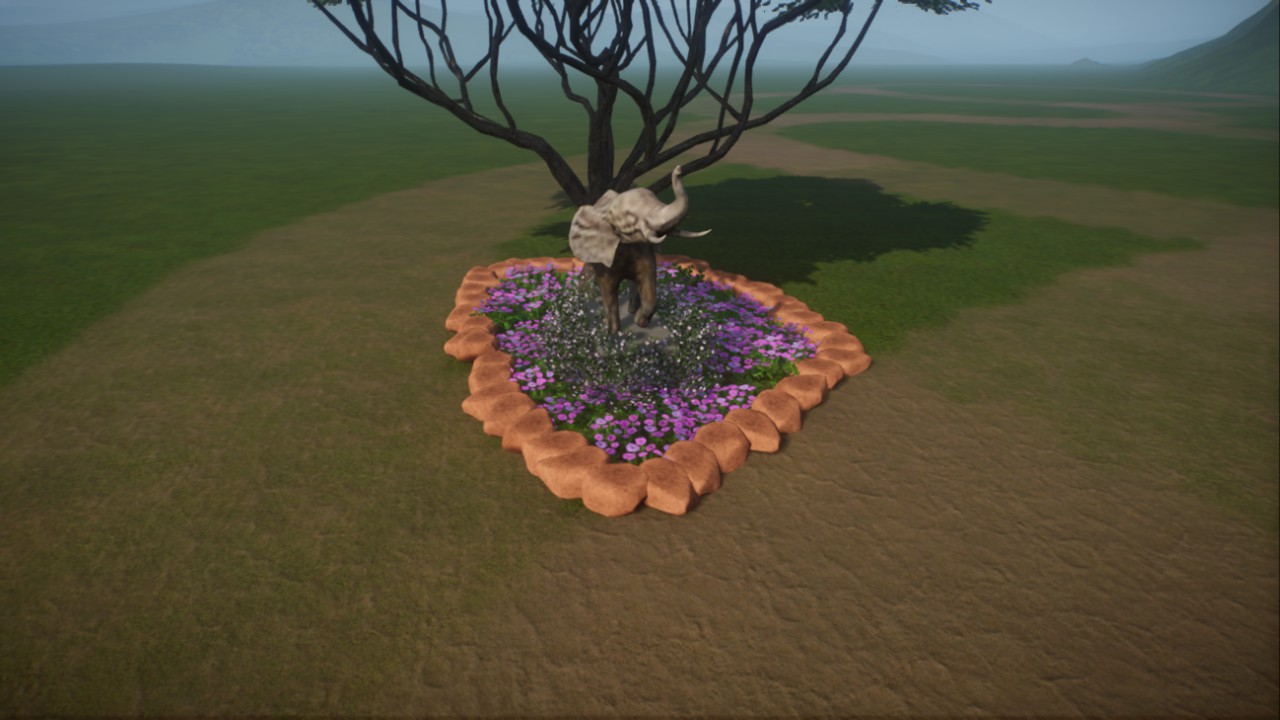 african garden flower bed