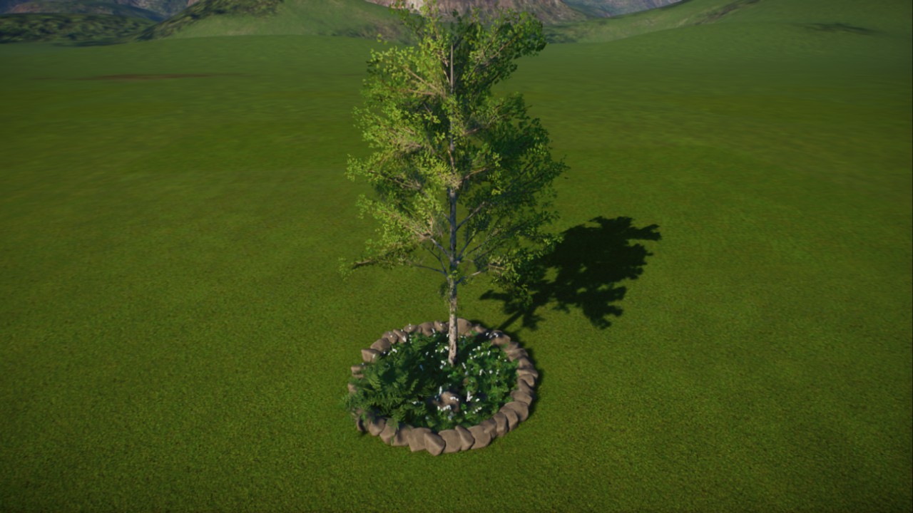 little temperate flower bed