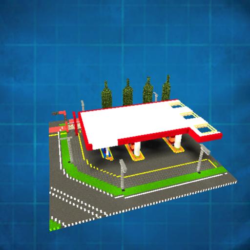 LARGE GAS STATION WITH A BOWL FOR CARS  part 1 of 2