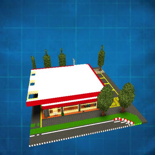 LARGE GAS STATION WITH A BOWL FOR CARS part 2 of 2