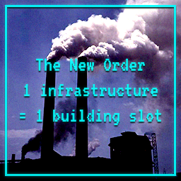TNO 1 Infrastructure = 1 Building Slot