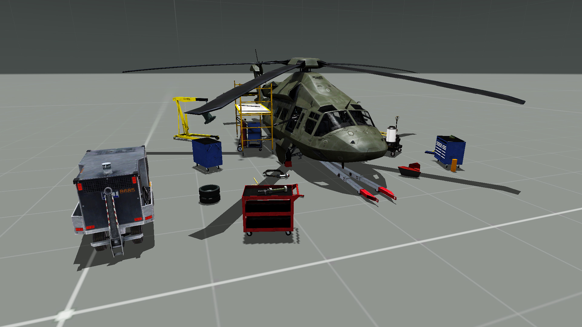 Ghost hawk maintenance area