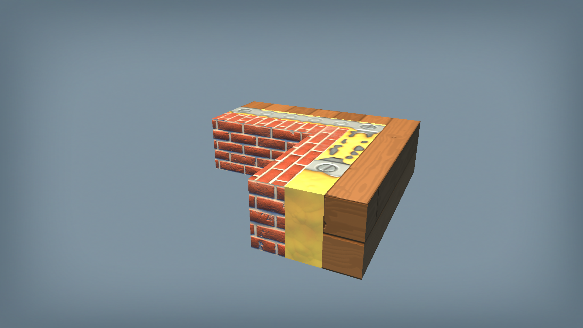 small wall brick corner 7x2