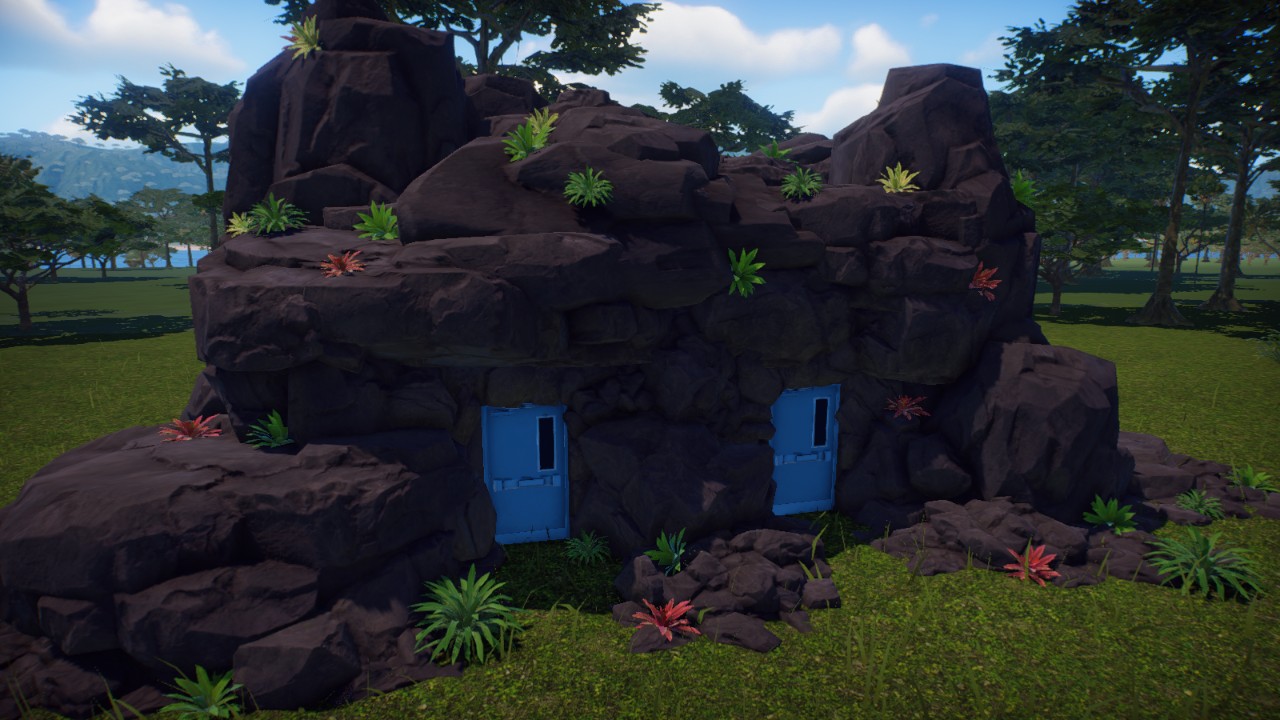 twin medium rock nursery with plants