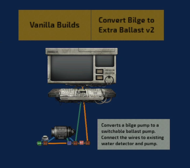 Convert Bilge to Extra Ballast v2- *Guide Video Available* - Vanilla Builds – Barotrauma Mod