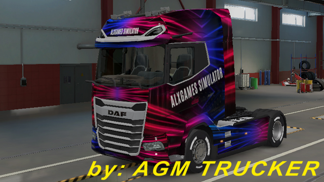 SKIN TRUCK DAF - CANAL ALXGAMES SIMULATOR