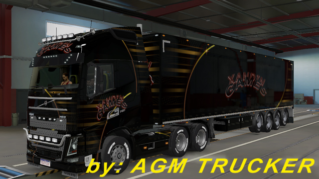 SKIN TRUCK VOLVO FH E REBOQUE - CANAL XANDIN GAMES