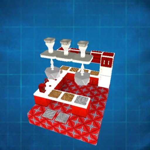 Red retro kitchen