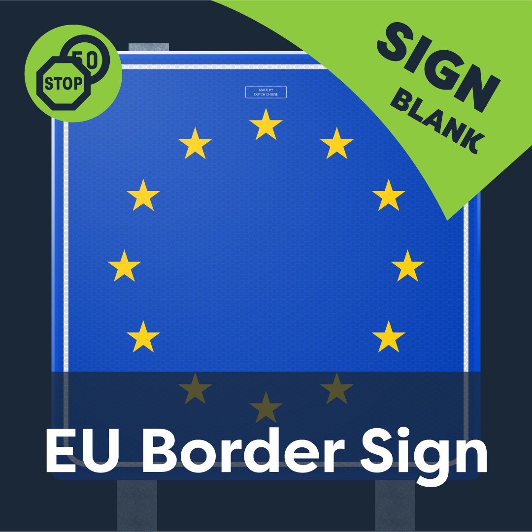 EU Border Sign Blank preview