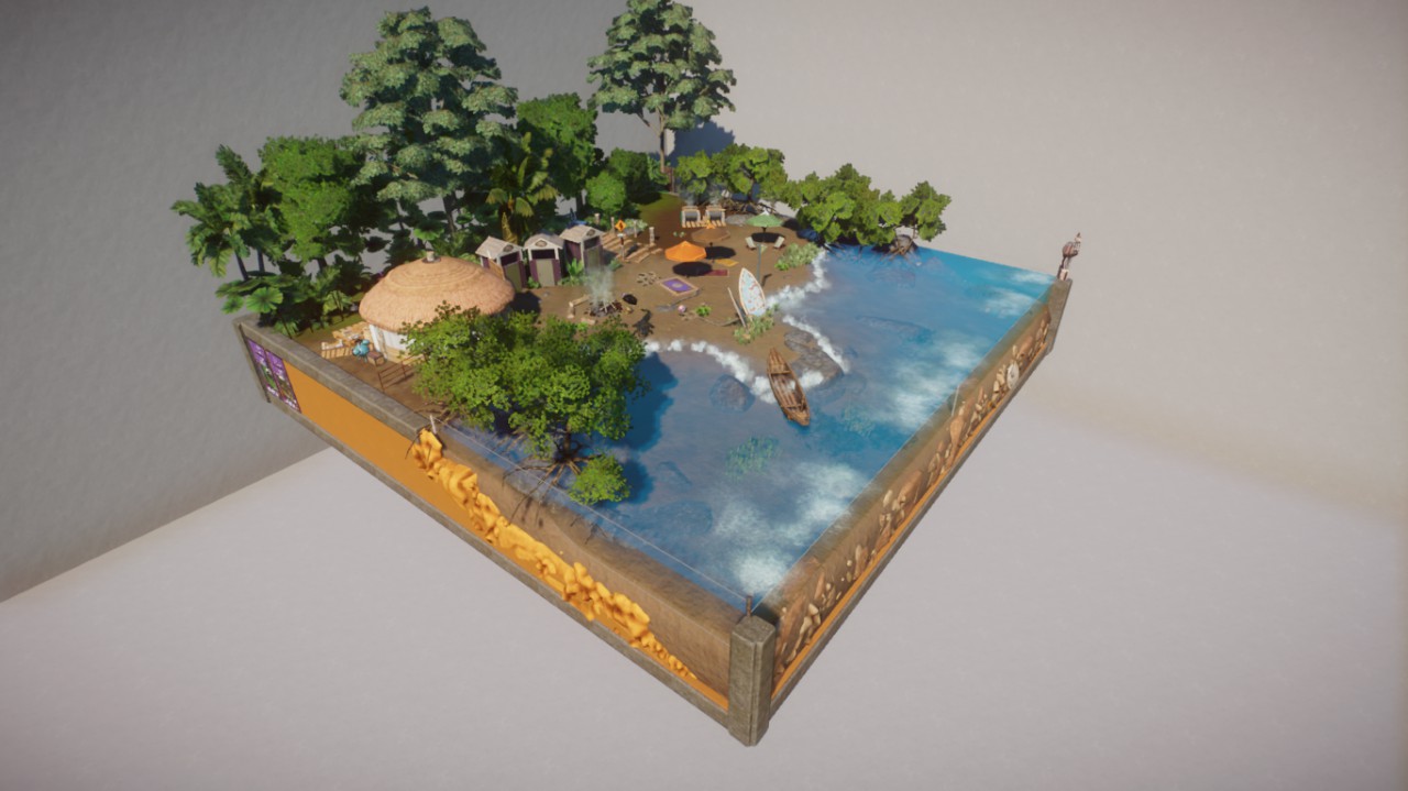 Cassowary Beach diorama