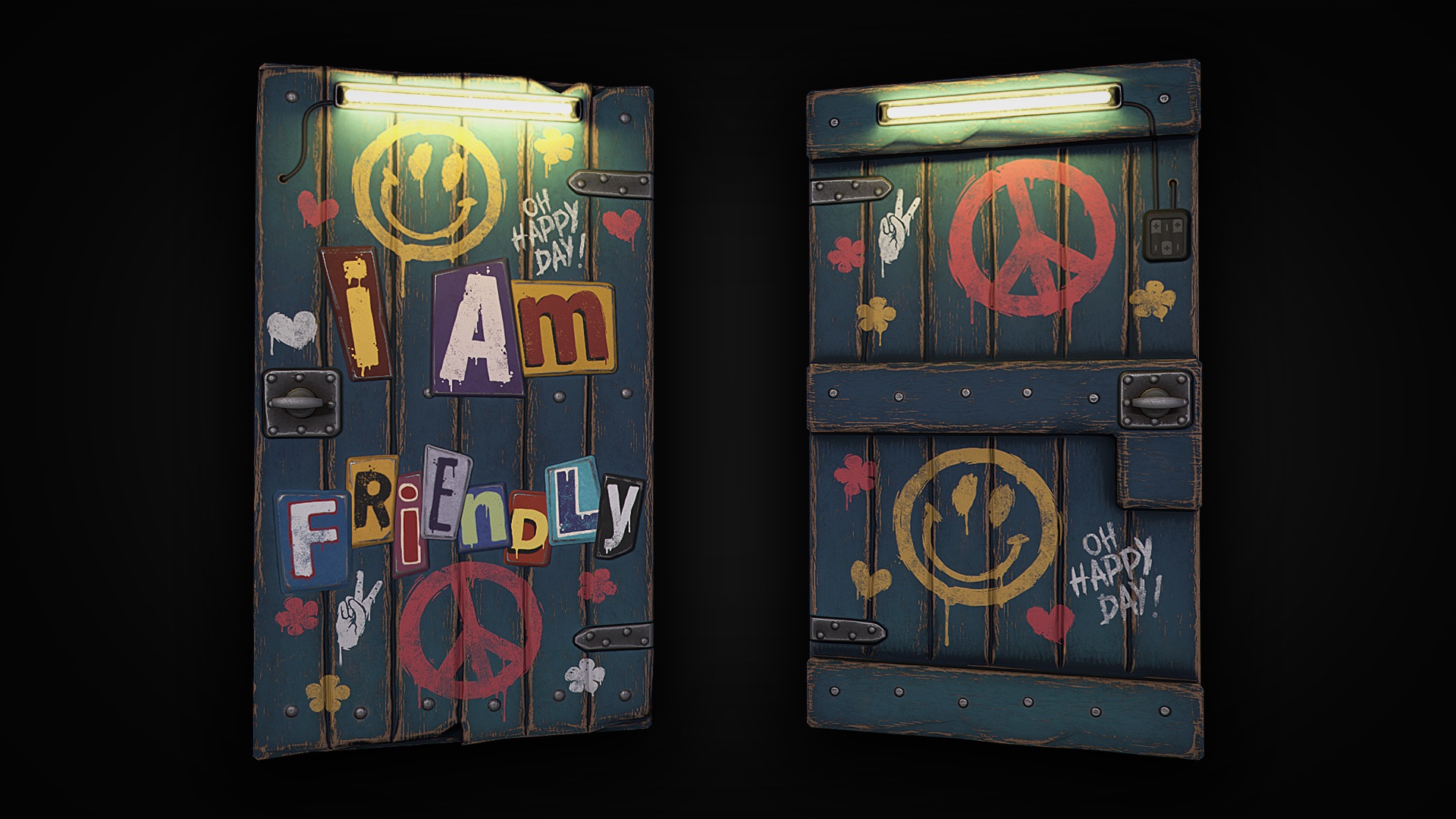 Friendly Wooden Door