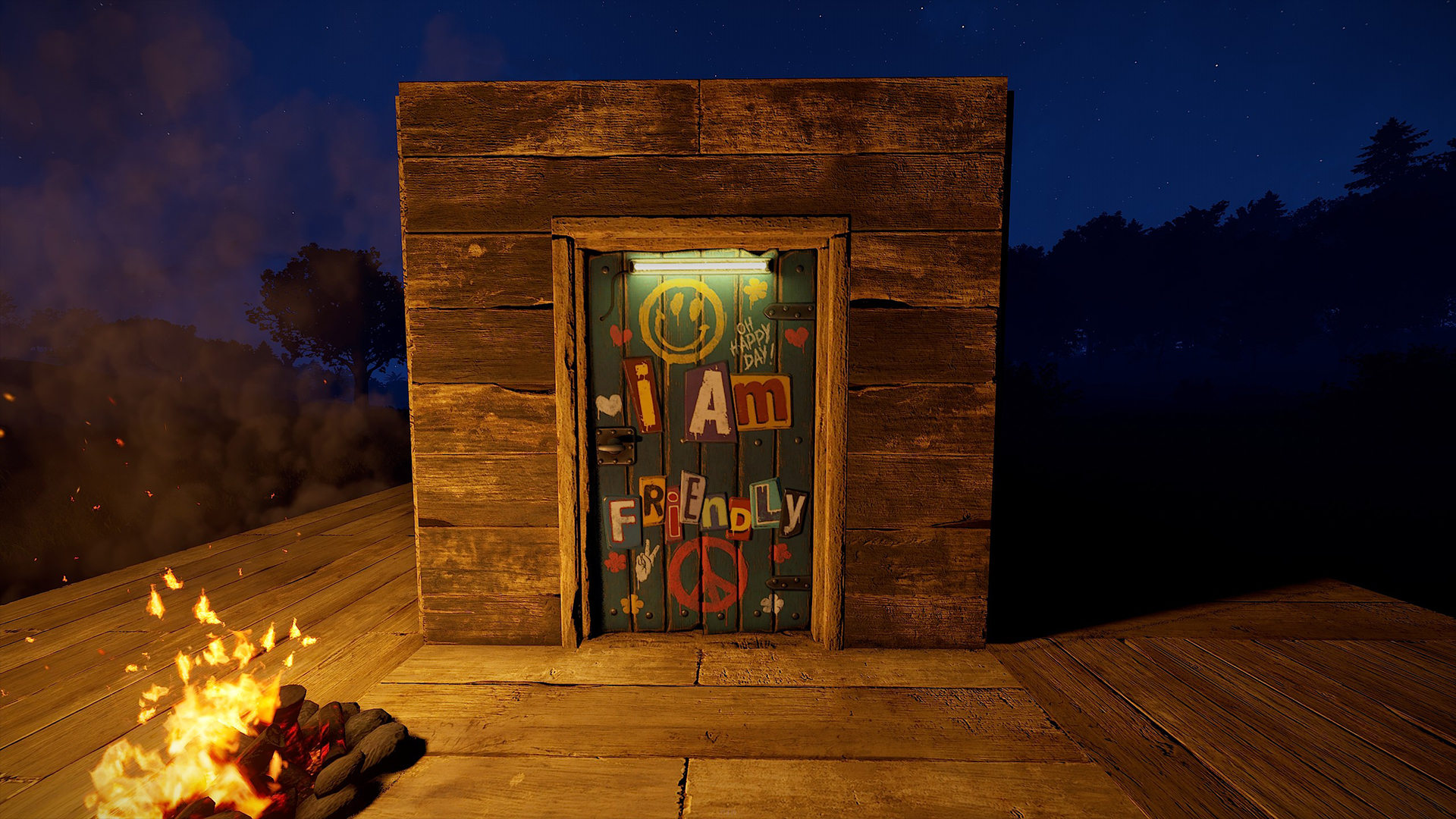 Friendly Wooden Door
