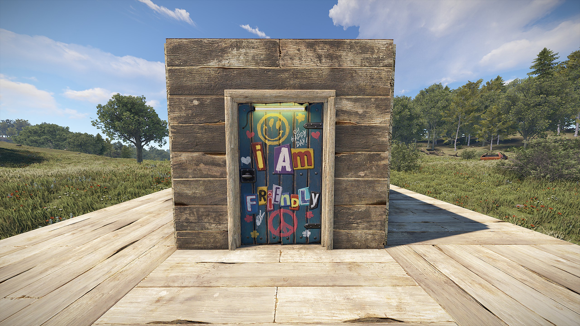 Friendly Wooden Door
